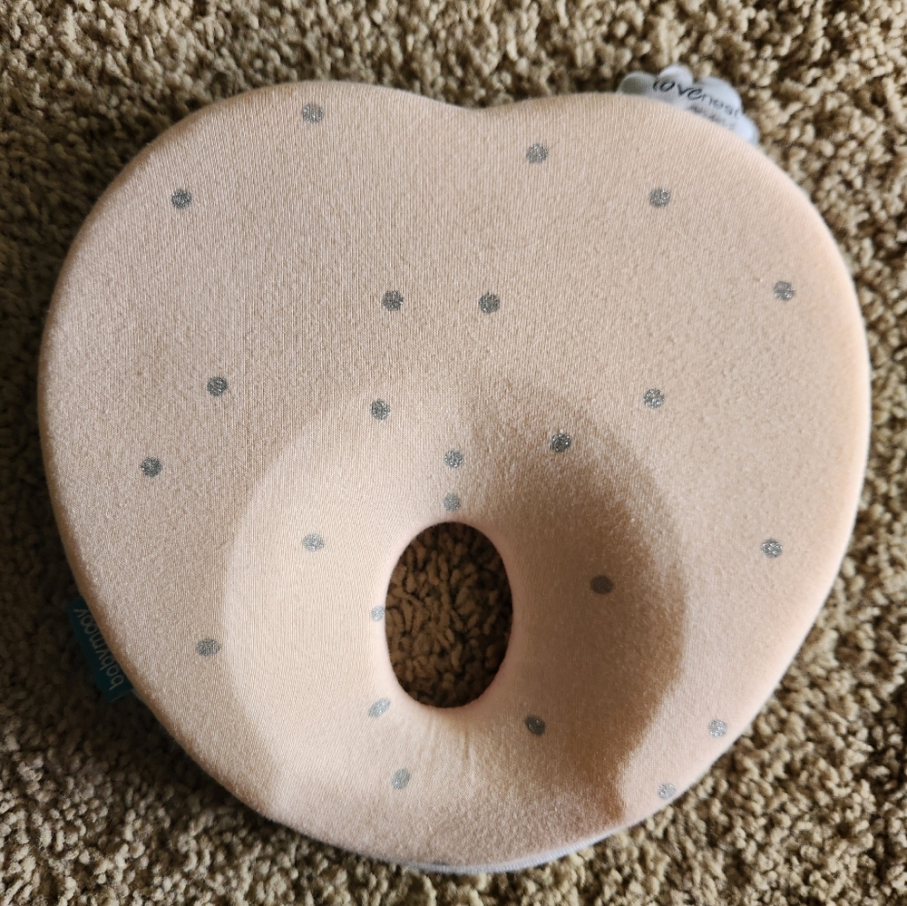 Baby Head Shaping Pillow with Polka Dots